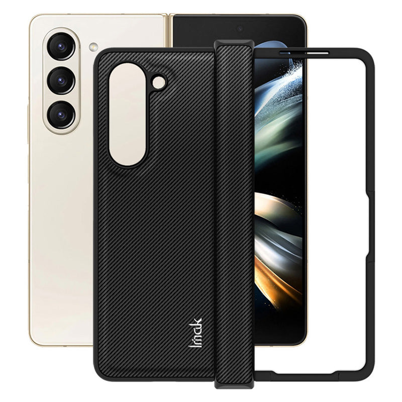 IMAK Ruiyi Series for Samsung Galaxy Z Fold5 5G Carbon Fiber Texture Phone Case PU+PC Anti-Drop Phone Cover IMAK Ruiyi Series for Samsung Galaxy Z Fold5 5G Carbon Fiber Texture Phone Case PU+PC Anti-Drop Phone Cover